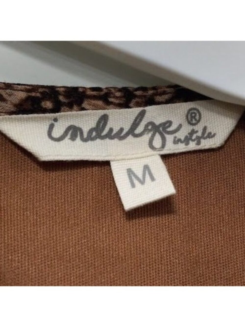 Indulge Instyle Womens Snakeskin Cutout Ring Hi-Low Hem Dress Brown Medium - Picture 6 of 12
